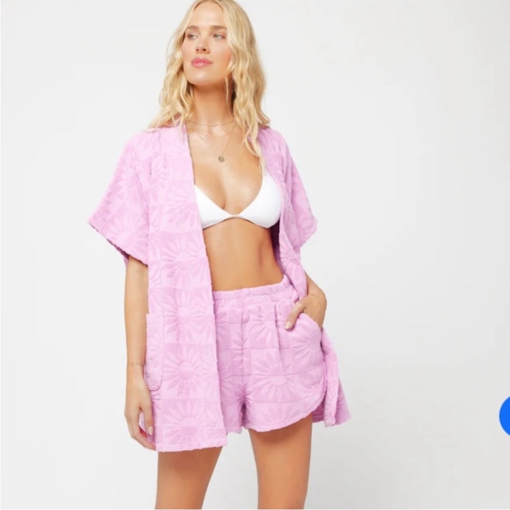 L*Space Pink High Waist Women Shorts NWT